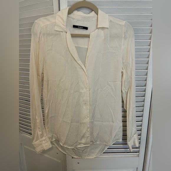 Quince Washable Stretch Silk Blouse in Ivory - Picture 5 of 5